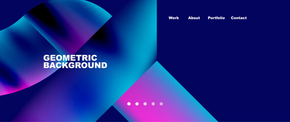 Geometric abstract background, line with fluid colors. Vector Illustration For Wallpaper, Banner, Background, Card, Book Illustration, landing page