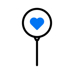 balloon icon duotone blue style valentine illustration vector element and symbol perfect.