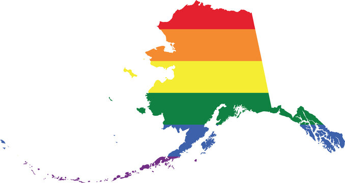 alaska gay pride state map LGBTQ - PNG image with transparent background