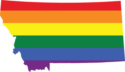 montana gay pride home vector state map [Converted]