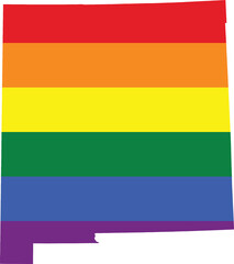 new mexico gay pride home vector state map [Converted]