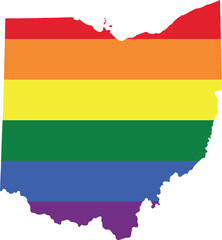 Obraz premium ohio gay pride home vector state map [Converted]