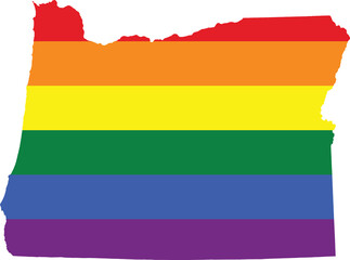 oregon gay pride home vector state map [Converted]