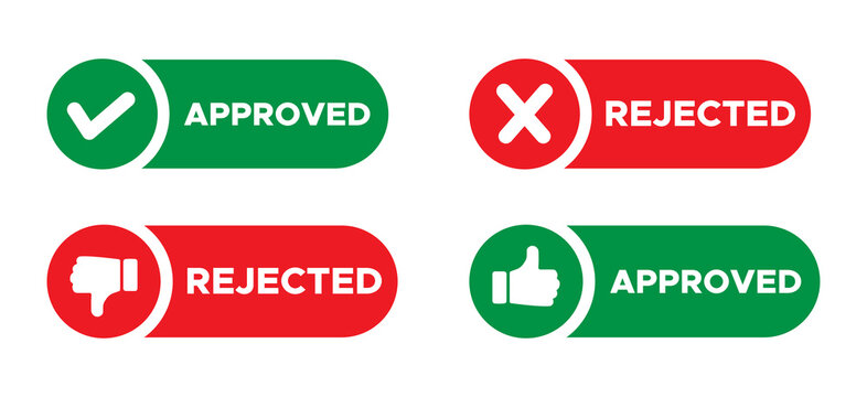 Approved and rejected graphic icons