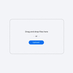 Vector Illustration drag and drop files. Upload file interface