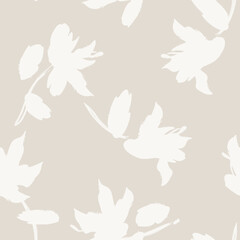 Floral Brush strokes Seamless Pattern Design