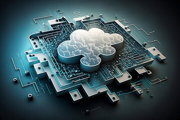 Cloud computing technology concept