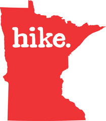 minnesota state map hike decal - PNG image with transparent background
