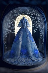 Fairy palace elegant and luxury illustration. Generative Ai.