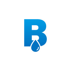 Abstract Initial B logo design concept, water logo vector design