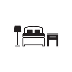 bed icon , furniture icon vector