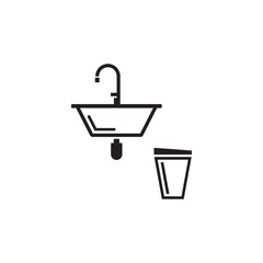 hand washing facilities icon , interior icon