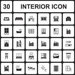 interior icon , furniture icon vector