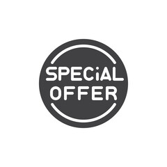 Special offer label vector icon