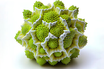 Fresh one natural Romanesco. Generative Ai