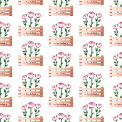 Seamless pattern with peonies. Perfect for product design, wallpaper, scrapbooking, textile, wrapping paper.