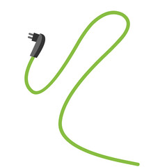 green cable with plug for electricity