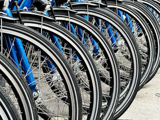 Bike Wheels At Rest