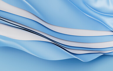 Obraz premium Flowing wave multilayer background, 3d rendering.