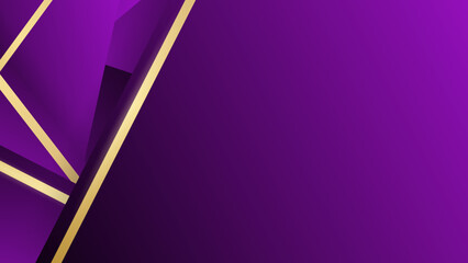 Modern and simple banner design. Abstract design with geometric shapes trendy purple gradient. Can use for business presentation, poster, template.