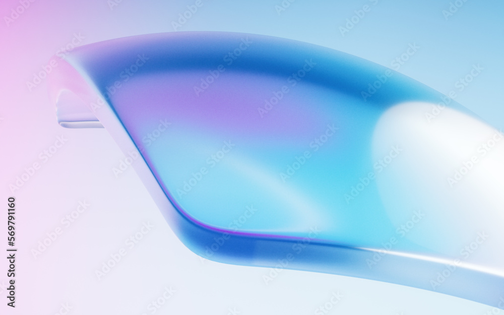 Fototapete gradient transparent geometry background, 3d rendering.