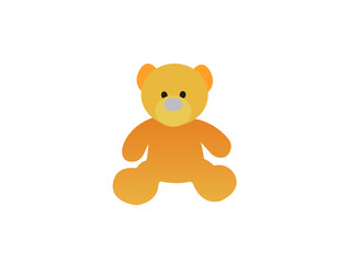 Obraz na płótnie Canvas Teddy bear design Royalty Free Vector Image . Cute and Enamored teddy bear logo design template Royalty Free Vector .