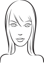 whiteboard drawing beautiful woman - PNG image with transparent background