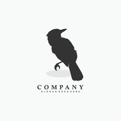 vector illustration of Bird logo design, Bird silhouette
