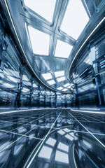Sever racks and data center, big data and cloud computing concept, 3d rendering.
