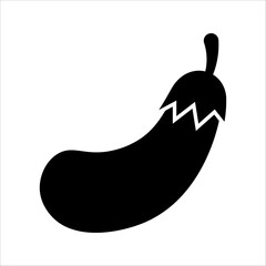 Black Flat Vegetable Icon