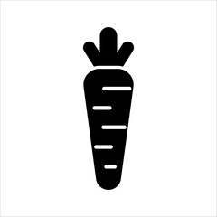 Black Flat Vegetable Icon