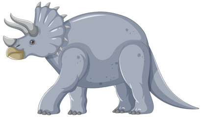 Triceratops isolated on white background