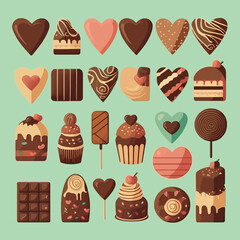 Hands draw Love valentines stickers vectors for lovers . Vector illustration