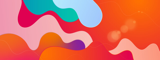 Abstract modern colorful blend and creative dynamic banner background