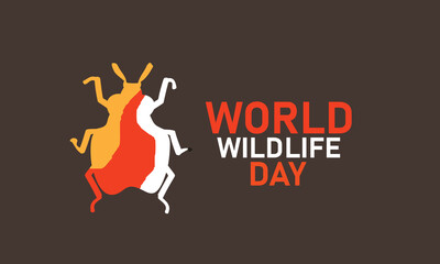 World wildlife day. design for poster, banner vector illustration 