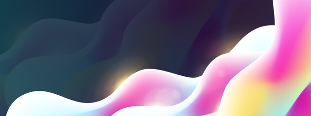 Colorful fluid background dynamic textured geometric element. Modern gradient light vector illustration.