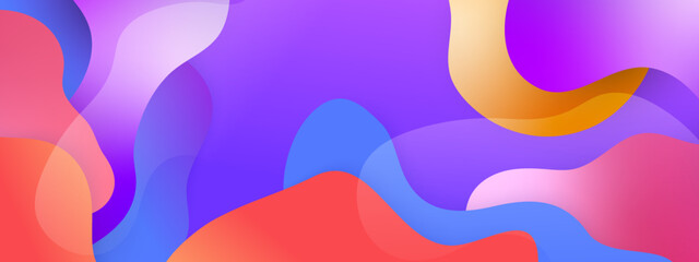 Vector abstract background - liquid bubble shapes on fluid gradient with shadows and light effects. Shiny design template for text