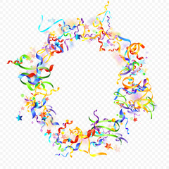 ribbon spiral confetti carnival color shine gift