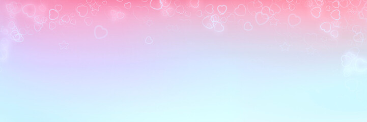 Romantic background with hearts for Valentine's Day, template for cards, website, poster, wedding.