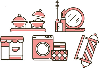 Work Equipment Simple Illustration Set