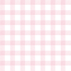 手描き水彩風ピンクと白のギンガムチェック柄