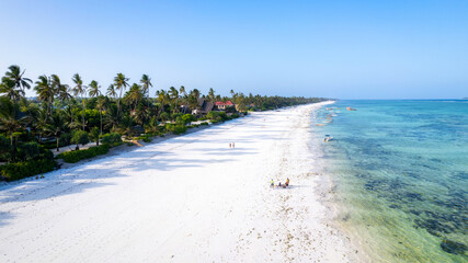 Zanzibar is a real oasis for holidays, and the beach looks like paradise thanks to sunny days and palm trees.