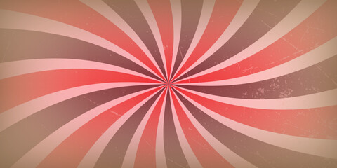 Retro background with rays or stripes in the center. Sunbeams or sunbeams retro background. turquoise red colors. vector illustration