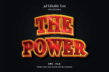 The power stylish 3d editable text effect