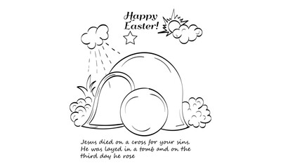 Scripture Illustration for Tattoo design. The message of the Gospel of Jesus Christ. Bible lesson for kids