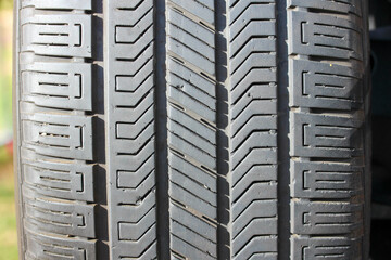 Detail of a high performance SUV tire tread