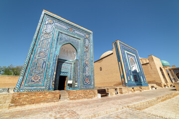 Naklejka premium Awesome view of the Shah-i-Zinda Ensemble, Samarkand, Uzbekistan