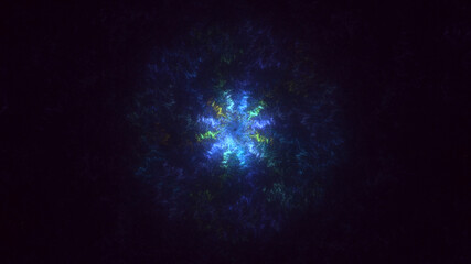 3D rendering abstract round light background