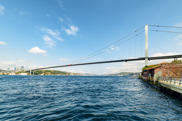 Scenic view of the Bosphorus Bridge in Istanbul, Turkey
