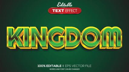 3D editable text effect kingdom theme